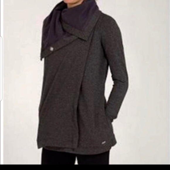 lululemon athletica Jackets & Blazers - Lululemon Savasana Wrap Jacket- Charcoal Grey, Size 4